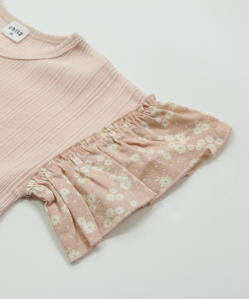 chil2（チルツー）の「袖フリル テレコ半袖Tシャツ（Tシャツ/カットソー・キッズ・A/B/C/D/E・80ｃｍ/90cm/110cm/100cm/120cm/130cm/140cm）」の16枚目の写真