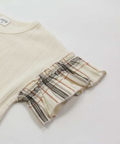 chil2（チルツー）の「袖フリル テレコ半袖Tシャツ（Tシャツ/カットソー・キッズ・A/B/C/D/E・80ｃｍ/90cm/110cm/100cm/120cm/130cm/140cm）」の17枚目の写真