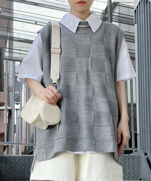 Figments（フィグメンツ）の「ナイロンショルダーバッグ（ショルダーバッグ・レディース・ブラック/オフホワイト・FREE）」の5枚目の写真