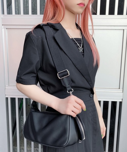 Figments（フィグメンツ）の「ナイロンショルダーバッグ（ショルダーバッグ・レディース・ブラック/オフホワイト・FREE）」の7枚目の写真