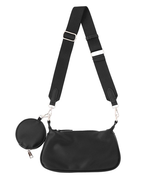 Figments（フィグメンツ）の「ナイロンショルダーバッグ（ショルダーバッグ・レディース・ブラック/オフホワイト・FREE）」の8枚目の写真