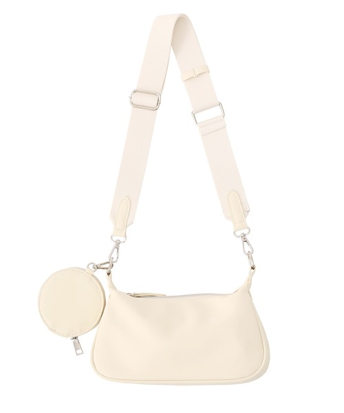 Figments（フィグメンツ）の「ナイロンショルダーバッグ（ショルダーバッグ・レディース・ブラック/オフホワイト・FREE）」の9枚目の写真