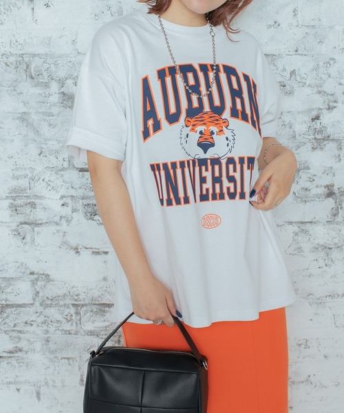 PBLIM（ページボーイリム）の「PAGEBOYLIM/ディスカスAUカレッジT（Tシャツ/カットソー・レディース・オフホワイト/グレー・MEDIUM/LARGE）」の22枚目の写真