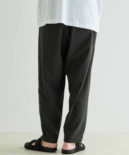 ADAM ET ROPE'（アダムエロペ）の「【RIRANCHA】吸水速乾 ワイド テーパード アンクルパンツ/イージーケア（その他パンツ・メンズ・ブラック/ライトグリーン・S/M/L）」の5枚目の写真