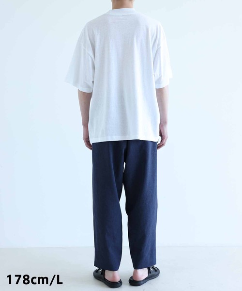 ADAM ET ROPE'（アダムエロペ）の「【RIRANCHA】吸水速乾 ワイド テーパード アンクルパンツ/イージーケア（その他パンツ・メンズ・ブラック/ライトグリーン・S/M/L）」の21枚目の写真