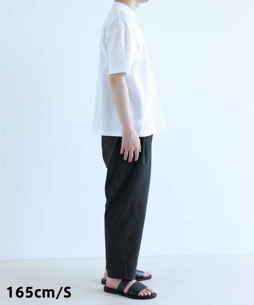 ADAM ET ROPE'（アダムエロペ）の「【RIRANCHA】吸水速乾 ワイド テーパード アンクルパンツ/イージーケア（その他パンツ・メンズ・ブラック/ライトグリーン・S/M/L）」の14枚目の写真