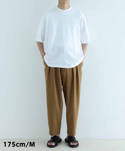 ADAM ET ROPE'（アダムエロペ）の「【RIRANCHA】吸水速乾 ワイド テーパード アンクルパンツ/イージーケア（その他パンツ・メンズ・ブラック/ライトグリーン・S/M/L）」の16枚目の写真