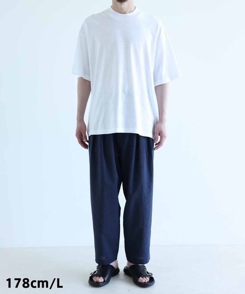 ADAM ET ROPE'（アダムエロペ）の「【RIRANCHA】吸水速乾 ワイド テーパード アンクルパンツ/イージーケア（その他パンツ・メンズ・ブラック/ライトグリーン・S/M/L）」の19枚目の写真