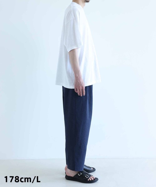 ADAM ET ROPE'（アダムエロペ）の「【RIRANCHA】吸水速乾 ワイド テーパード アンクルパンツ/イージーケア（その他パンツ・メンズ・ブラック/ライトグリーン・S/M/L）」の20枚目の写真