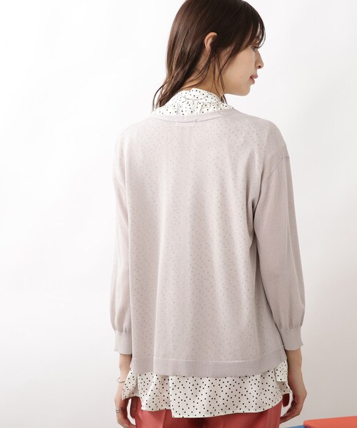 DRESKIP（ドレスキップ）の「◆【接触冷感/ウォッシャブル】トッパーカーディガン（カーディガン/ボレロ・レディース・ライトグレー/ライトブルー/ブラック/オフホワイト/オレンジ・02/03）」の8枚目の写真