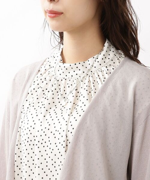 DRESKIP（ドレスキップ）の「◆【接触冷感/ウォッシャブル】トッパーカーディガン（カーディガン/ボレロ・レディース・ライトグレー/ライトブルー/ブラック/オフホワイト/オレンジ・02/03）」の9枚目の写真