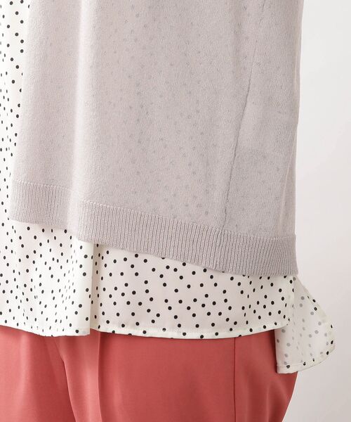 DRESKIP（ドレスキップ）の「◆【接触冷感/ウォッシャブル】トッパーカーディガン（カーディガン/ボレロ・レディース・ライトグレー/ライトブルー/ブラック/オフホワイト/オレンジ・02/03）」の11枚目の写真