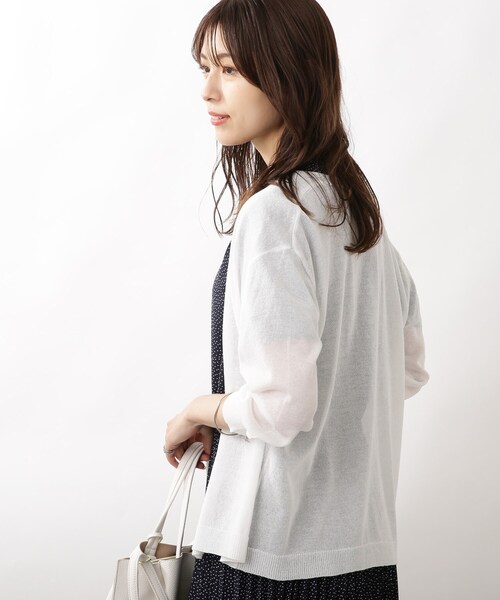 DRESKIP（ドレスキップ）の「◆【接触冷感/ウォッシャブル】トッパーカーディガン（カーディガン/ボレロ・レディース・ライトグレー/ライトブルー/ブラック/オフホワイト/オレンジ・02/03）」の14枚目の写真