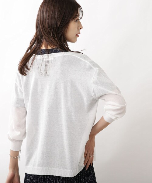 DRESKIP（ドレスキップ）の「◆【接触冷感/ウォッシャブル】トッパーカーディガン（カーディガン/ボレロ・レディース・ライトグレー/ライトブルー/ブラック/オフホワイト/オレンジ・02/03）」の15枚目の写真