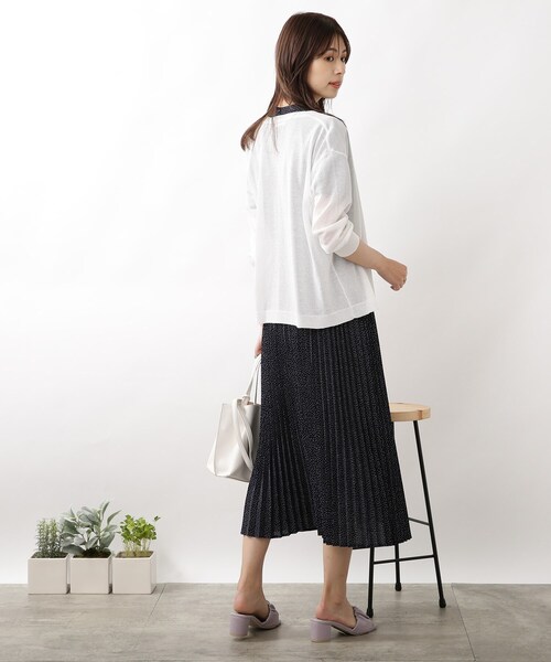 DRESKIP（ドレスキップ）の「◆【接触冷感/ウォッシャブル】トッパーカーディガン（カーディガン/ボレロ・レディース・ライトグレー/ライトブルー/ブラック/オフホワイト/オレンジ・02/03）」の18枚目の写真