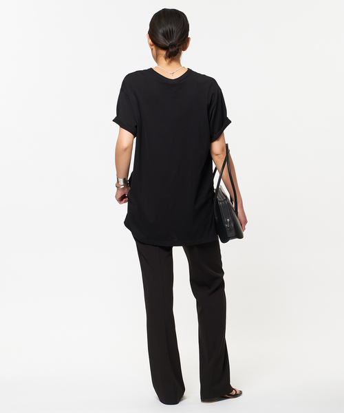 AP STUDIO（エーピーストゥディオ）の「SCENTOF シルキーコットンTシャツ（Tシャツ/カットソー・レディース・ブラック/ホワイト/チャコールグレー・FREE）」の5枚目の写真