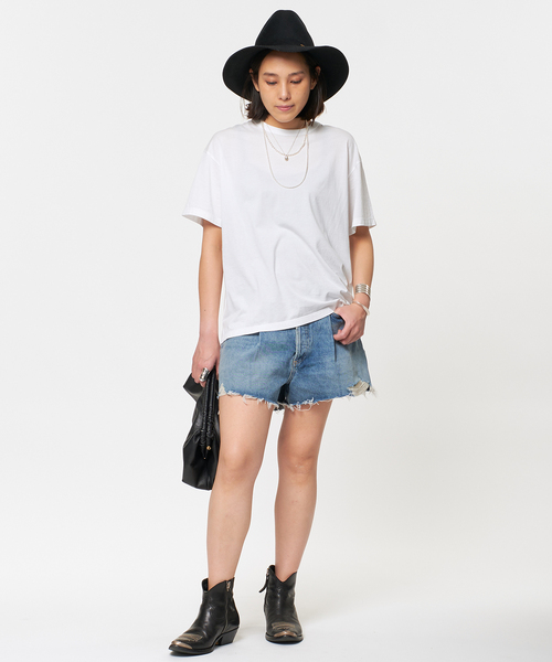 AP STUDIO（エーピーストゥディオ）の「SCENTOF シルキーコットンTシャツ（Tシャツ/カットソー・レディース・ブラック/ホワイト/チャコールグレー・FREE）」の13枚目の写真