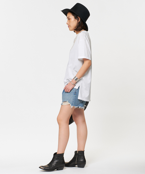 AP STUDIO（エーピーストゥディオ）の「SCENTOF シルキーコットンTシャツ（Tシャツ/カットソー・レディース・ブラック/ホワイト/チャコールグレー・FREE）」の14枚目の写真