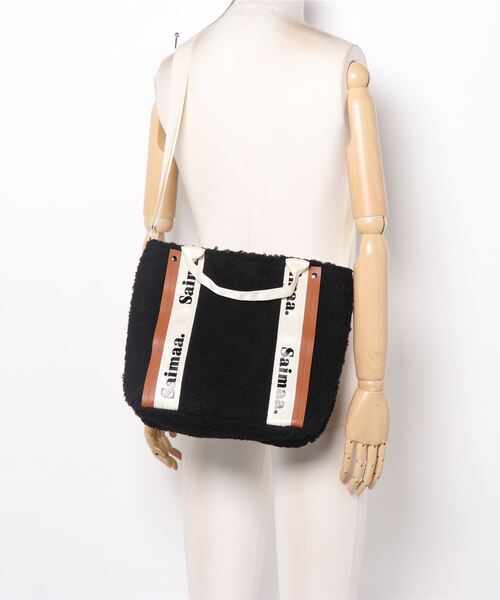 favori vie nouvelle(ファボリ ヴィー ヌーヴェル)の「<SPRUCE/スプルス>ボアロゴ 2WAYトートバッグ(トートバッグ・レディース・ベージュ/アイボリー/ブラック/グレー・ONE SIZE)」の8枚目の写真