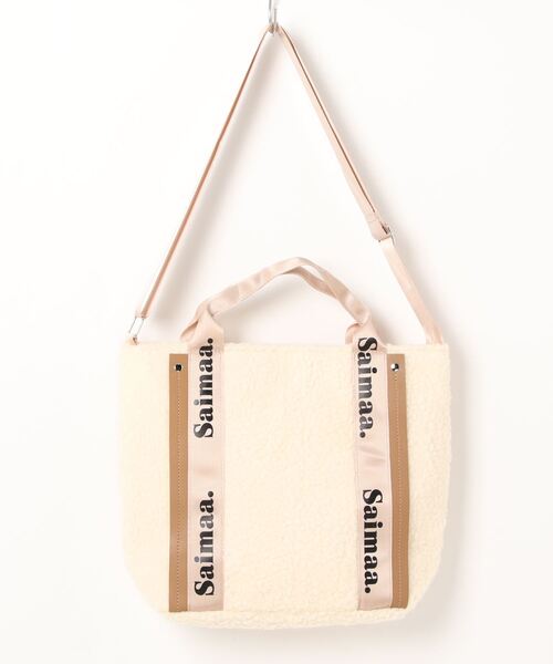 favori vie nouvelle(ファボリ ヴィー ヌーヴェル)の「<SPRUCE/スプルス>ボアロゴ 2WAYトートバッグ(トートバッグ・レディース・ベージュ/アイボリー/ブラック/グレー・ONE SIZE)」の9枚目の写真