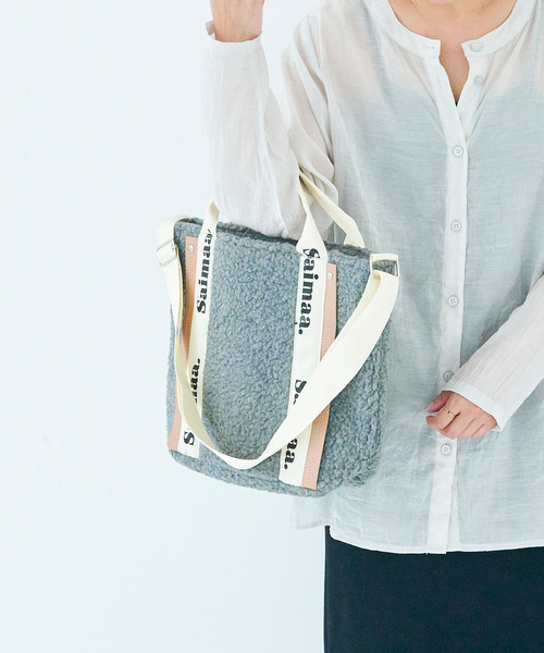 favori vie nouvelle(ファボリ ヴィー ヌーヴェル)の「<SPRUCE/スプルス>ボアロゴ 2WAYトートバッグ(トートバッグ・レディース・ベージュ/アイボリー/ブラック/グレー・ONE SIZE)」の14枚目の写真