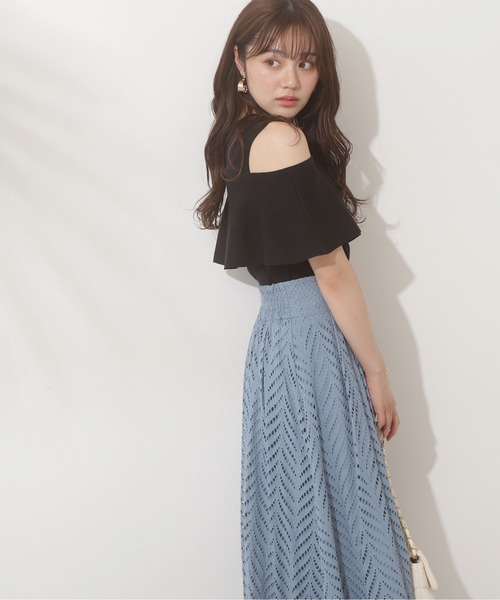 PROPORTION BODY DRESSING(プロポーションボディドレッシング)の「ショルダーフレアニット / 1212270700(ニット/セーター・レディース・ブラック/グリーン/ブラウン系その他・FREE)」の4枚目の写真