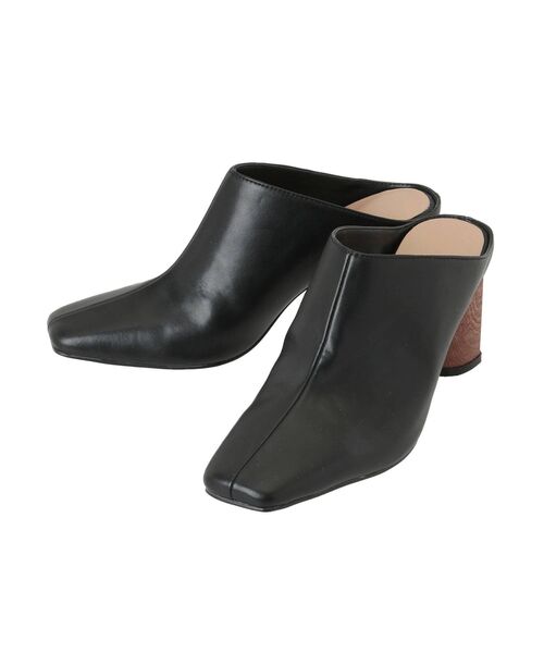 MERCURYDUO(マーキュリーデュオ)の「変形チャンキーヒールサボサンダル(サンダル・レディース・ブラック/ブラウン・38/36)」の3枚目の写真