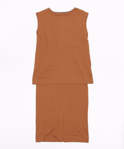 Q（キュー）の「チュニックレイヤードワンピース（ワンピース・レディース・ブラック/ブラウン・MEDIUM）」の7枚目の写真