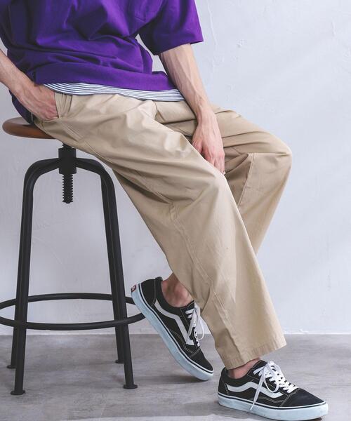 coen（コーエン）の「ギャバイージーパンツ(セットアップ対応)（チノパンツ・メンズ・ベージュ/ネイビー/オリーブ・SMALL/MEDIUM/LARGE/X-LARGE）」の15枚目の写真