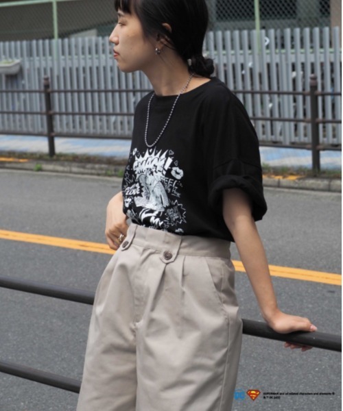 DISCUS(ディスカス)の「DISCUS『SUPERMAN』ビッグシルエットTシャツ(Tシャツ/カットソー・レディース・ブラック/ホワイト・M)」の20枚目の写真