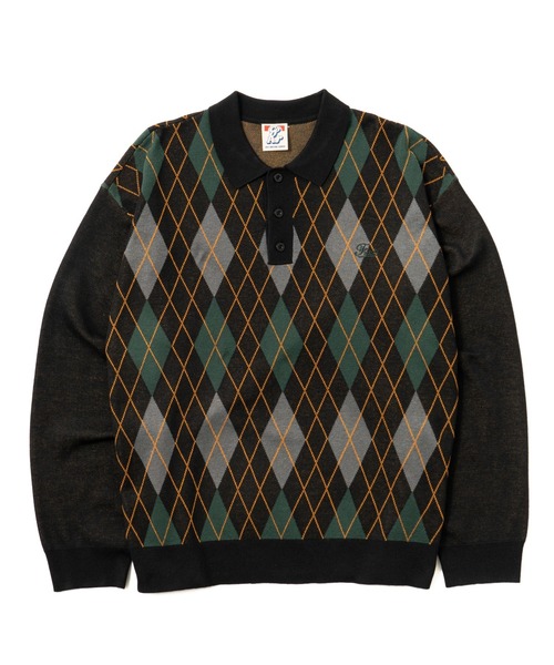 WHO'S WHO gallery（フーズフーギャラリー）の「《WEB限定》COOPER FACTアーガイルポロニット（ポロシャツ・メンズ・ブラック/ネイビー・FREE）」の17枚目の写真