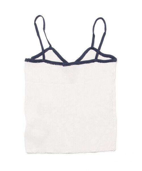 MANGROVE（マングローブ）の「クロップドバイカラーキャミソール（キャミソール・レディース・ホワイト/ベージュ/グレー/ブルー/アイボリー・FREE）」の6枚目の写真