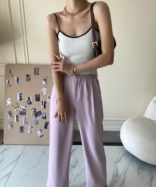 MANGROVE（マングローブ）の「クロップドバイカラーキャミソール（キャミソール・レディース・ホワイト/ベージュ/グレー/ブルー/アイボリー・FREE）」の21枚目の写真