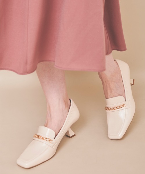 31 Sons de mode(トランテアン ソン ドゥ モード)の「ローファー風パンプス(パンプス・レディース・クリーム/ピンク/ダークブラウン・M/S/L)」の6枚目の写真