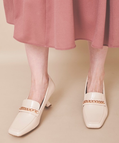 31 Sons de mode(トランテアン ソン ドゥ モード)の「ローファー風パンプス(パンプス・レディース・クリーム/ピンク/ダークブラウン・M/S/L)」の7枚目の写真