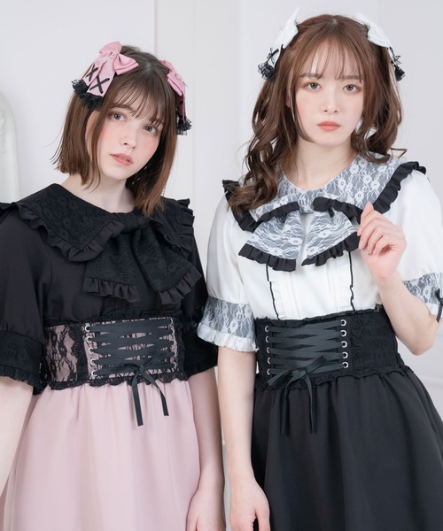 ꫛꫀꪝ✧大人甘辛MIX♥️シルバーの薔薇ハートのマットリボンボールペン♥️ DearMyLove（ディアマイラブ）の「レースアップ十字架ツインリボン