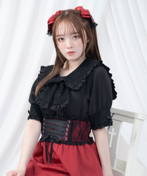 DearMyLove（ディアマイラブ）の「レースアップ十字架ツインリボン