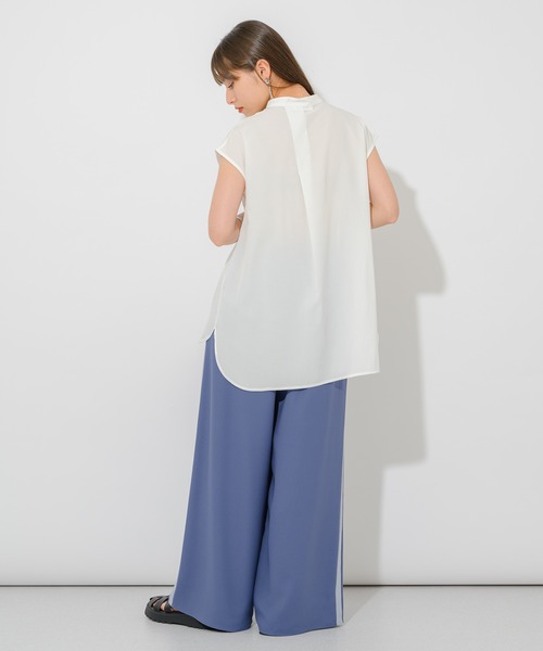 Paradise Picnic（パラダイスピクニック）の「マーブル生地切替ブラウス（シャツ/ブラウス・レディース・ホワイト/チャコールグレー・FREE）」の13枚目の写真