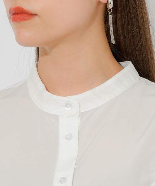 Paradise Picnic（パラダイスピクニック）の「マーブル生地切替ブラウス（シャツ/ブラウス・レディース・ホワイト/チャコールグレー・FREE）」の19枚目の写真