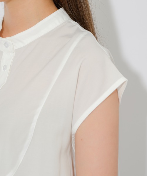 Paradise Picnic（パラダイスピクニック）の「マーブル生地切替ブラウス（シャツ/ブラウス・レディース・ホワイト/チャコールグレー・FREE）」の20枚目の写真