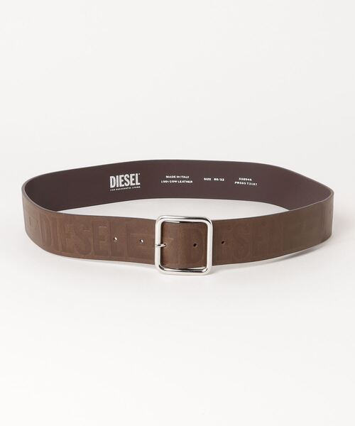 DIESEL(ディーゼル)の「メンズ カウレザー デボスロゴ ベルト DIESEL LOGO B-ILLY II BELT(ベルト・メンズ・ブラック/ブラウン/カーキ・95/90/80/100/85)」の13枚目の写真