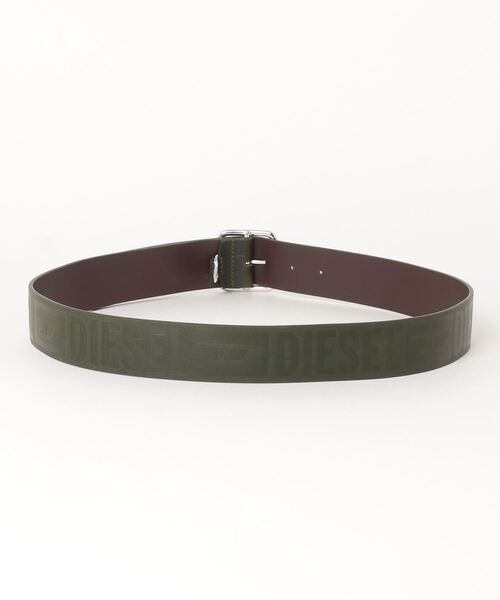 DIESEL(ディーゼル)の「メンズ カウレザー デボスロゴ ベルト DIESEL LOGO B-ILLY II BELT(ベルト・メンズ・ブラック/ブラウン/カーキ・95/90/80/100/85)」の16枚目の写真