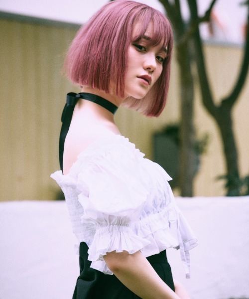 FickleBebe(フィクルベベ)の「フリルオフショルダーブラウス(シャツ/ブラウス・レディース・A/ブラック/ホワイト・0/1)」の10枚目の写真