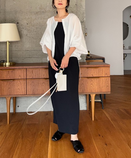 CAPRICIEUX LE'MAGE（カプリシューレマージュ）の「ドロストシャツブルゾン（ブルゾン・レディース・ホワイト/ブラック/グリーン系その他・FREE）」の20枚目の写真