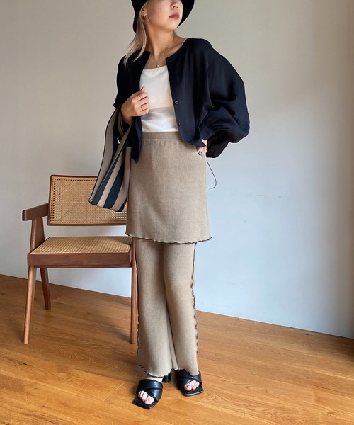 CAPRICIEUX LE'MAGE（カプリシューレマージュ）の「ドロストシャツブルゾン（ブルゾン・レディース・ホワイト/ブラック/グリーン系その他・FREE）」の10枚目の写真