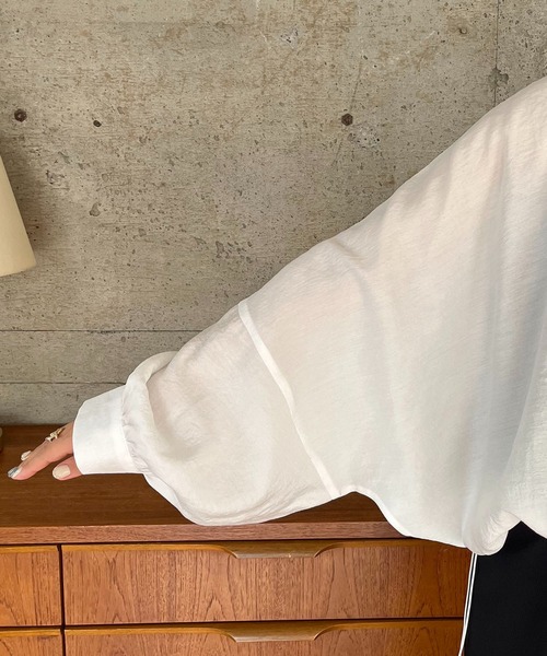 CAPRICIEUX LE'MAGE（カプリシューレマージュ）の「ドロストシャツブルゾン（ブルゾン・レディース・ホワイト/ブラック/グリーン系その他・FREE）」の16枚目の写真