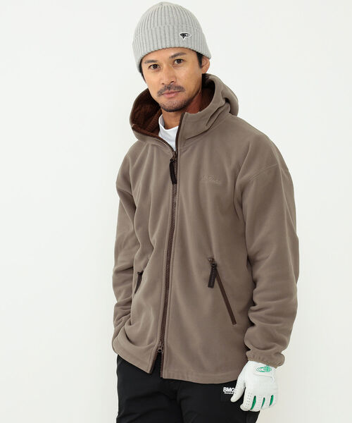 WILD THINGS(ワイルドシングス)の「<UNISEX>WILD THINGS × BEAMS GOLF / 別注 POLARTEC(R) フリース パーカ(ブルゾン・メンズ・ブラック/ベージュ・S/M/L)」の1枚目の写真