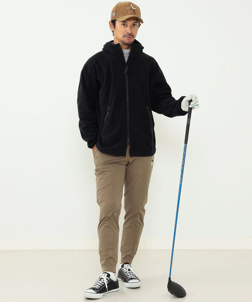 WILD THINGS(ワイルドシングス)の「<UNISEX>WILD THINGS × BEAMS GOLF / 別注 POLARTEC(R) フリース パーカ(ブルゾン・メンズ・ブラック/ベージュ・S/M/L)」の3枚目の写真