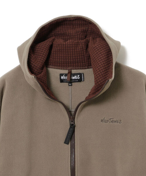 WILD THINGS(ワイルドシングス)の「<UNISEX>WILD THINGS × BEAMS GOLF / 別注 POLARTEC(R) フリース パーカ(ブルゾン・メンズ・ブラック/ベージュ・S/M/L)」の12枚目の写真