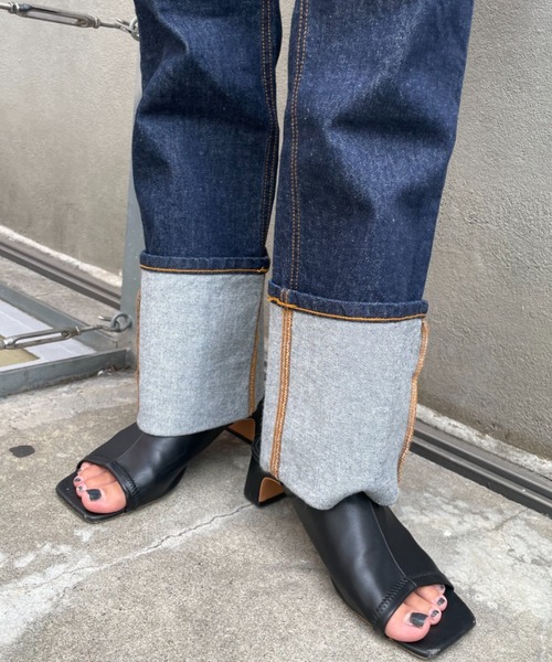 CIAOPANIC（チャオパニック）の「ロールアップデニムKATER（デニムパンツ・レディース・ブラック/ブルー・SMALL/MEDIUM）」の18枚目の写真